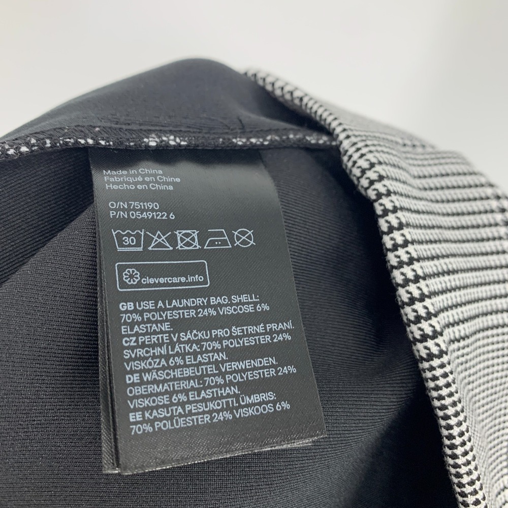 H&M Skirt Glen Plaid Pencil Straight Midi Tie High Waist Slit Womens Size 10 - Picture 12 of 12